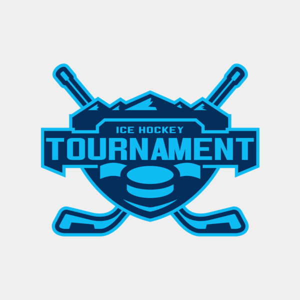 Tournament Ice Hockey logo template Thumbnail