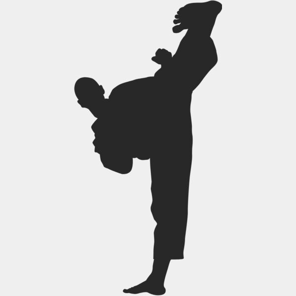 Martial Arts Fighter Silhouette 15 Thumbnail