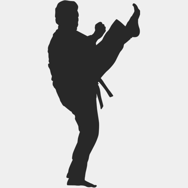 Martial Arts Fighter Silhouette 19 Thumbnail