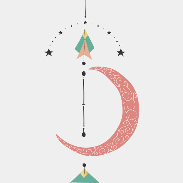 Watercolor Crescent Moon Arrow 1 Thumbnail